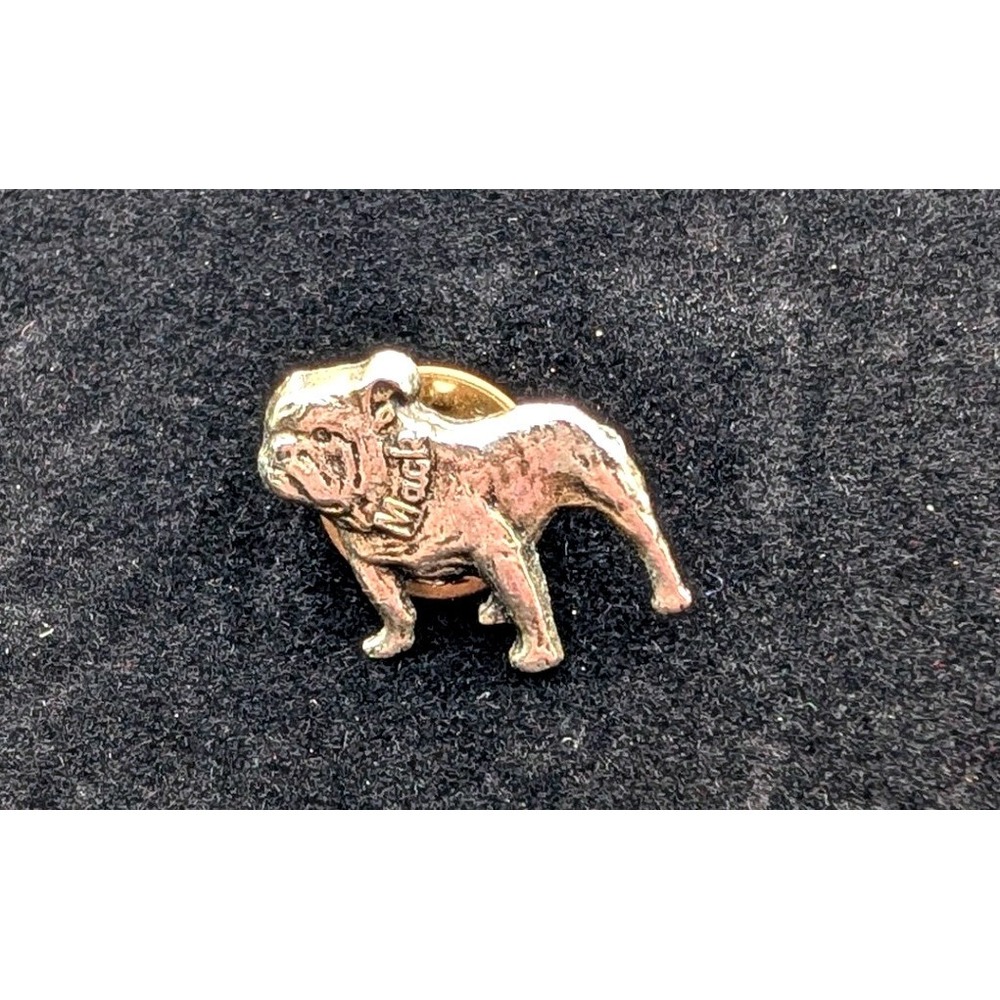 Vintage Mack Trucks Bulldog Lapel Pin Silver Tone Automotive Mascot Hat Tie Tac
